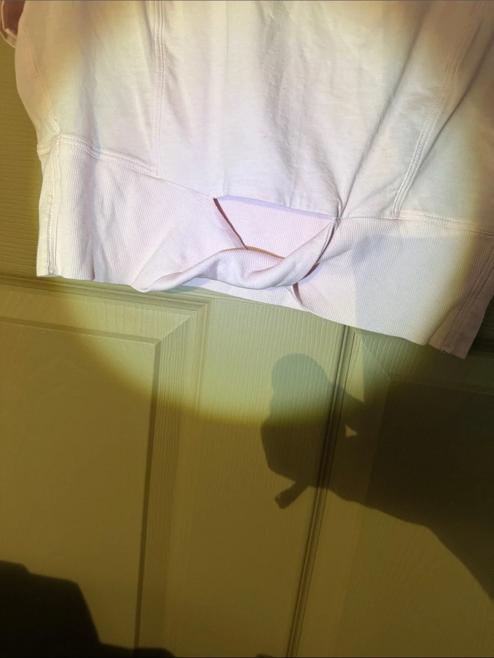 Lululemon light Pink Knot Front Short Sleeve Top